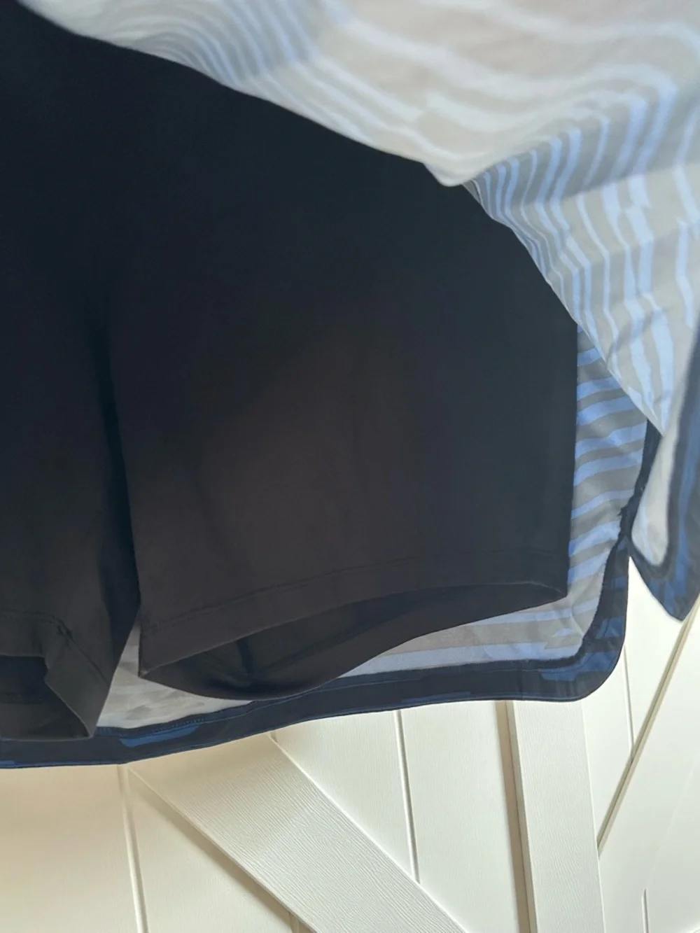 Chico’s Zenergy XL 16 Blue Black Athletic Skort Built-In Shorts Size 3 Pockets - Picture 3 of 6